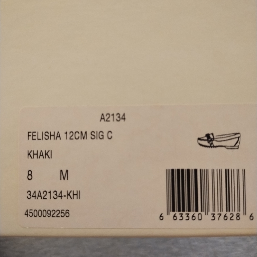Women's Coach Felisha Signature C Khaki Monogram Loafers Size 8 M - Picture 2 of 14